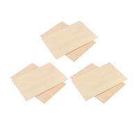 UKCOCO 6pcs Rectangle Wood Chips Unfinished Wooden Pieces Lightweight Break Down Resistant Wood Blanks Create Labels 20x30cm 2mm Thick