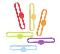 UKCOCO 6pcs Silicone Wine Glass Marker Rings - Colorful Party Cup Identifiers for Festive Drink Charm, Silicone Drink Marker Bands for Wine Glasses, Bar Glass Tags for Entertaining