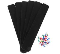 UKCOCO 6pcs Small Bulletin Board Strips Pin Boards 12x3.5inch Felt Material Not Easy to Break Fix Pushpins Wall Use Simple Design Creative Practical for Friends