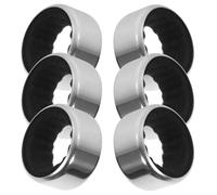 UKCOCO 6pcs Stainless Steel Wine Drip Collar Rings Wine Bottle Overflow Stopper Anti-drip Silver for Home Bar and Party Use