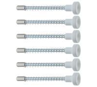 UKCOCO 6pcs Steel Spring Latch Pins for Bed and Play Yard Rail, Precise Fit and Quick Release, Silver Spring Loaded Locking Pins for Crib Repair and Nursery Furniture Assembly
