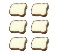 UKCOCO 6pcs Toast Design Kitchen Cleaning Sponges Set, Non-Scratch Washing Scrubbing Sponge Scrubbers for Dishes and Pans, Multipurpose Kitchenware Cleaner