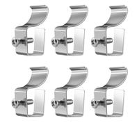 UKCOCO 6pcs Vinyl Siding Hooks No-Hole Heavy Duty Steel Wallboard Clips for Outdoor Security Camera Mounting and Home Storage Organization