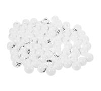 UKCOCO 75pcs White Plastic Raffle Balls with Numbers Small Lottery Balls for Party Games Bingo and Tombola Plastic Picking for Home and Event Use