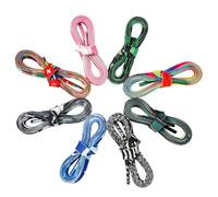 UKCOCO 8 Pairs of 100cm Flat Printed Polyester Shoelaces for Sneakers and Canvas Shoes with Stylish Pattern and Smooth Texture, for Sports and Casual Wear Random Color