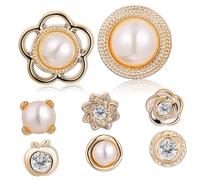 UKCOCO 8 Pcs Magnetic Hijab Pins for Secure Attachment with Pinch-free Design, Abs and Metal Material Magnetic Buttons for Veils and Shawls, Trendy and Sophisticated Scarf Clips