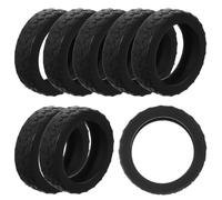 UKCOCO 8 Pieces Large Silicone Suitcase Caster Covers 5-6cm Wheel Width 1.2cm Black Luggage Wheel Protectors Travel Suitcase Accessories