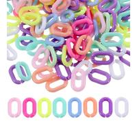 UKCOCO 800pcs Acrylic Linking Rings 4x9mm Solid Color Open Jump Rings for DIY Bag Strap Chain Jewelry Making Accessories