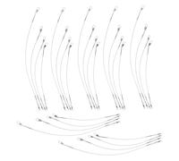 UKCOCO 80pcs Black Lure Wire Fishing Leaders Kit, Heavy Duty Steel Anti-bite Wire Leader Line Set (15cm, 20cm, 25cm, 30cm) for Freshwater and Saltwater Pike Fishing