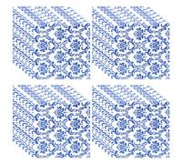 UKCOCO 80sheets Blue and White Porcelain Napkins Printed Party Paper Napkins for Summer Holiday Household Table Use Practical and Safe Decorative Serviettes for Wedding and Dinner