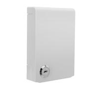 UKCOCO 86 Type Waterproof Switch Enclosure Box with Lock for Air Conditioner Power Switch, White Weatherproof Outdoor Electrical Socket Cover with Push Button Lid, Proof Outlet Protection