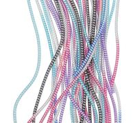 UKCOCO 8pcs 1.4m Cable Management Sleeve Set, Tri-function Electroplated Data Line Organizer, Plastic Wire Protective Sleeves for Home and Office Cord Management Random Style