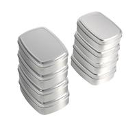 UKCOCO 8pcs Aluminum Square Cosmetic Boxes with Lid, Handmade Soap Storage Cans Set (4pcs 100ml 84x62x21mm + 4pcs 150ml 95x70x28mm) for Travel and Personal Care Organizer