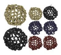 UKCOCO 8pcs Ballet Hair Network Reusable Elastic Hair Nets Knitted Hairnet for Dancers Girls Dance Bun Maker Tool