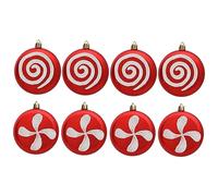 UKCOCO 8pcs Christmas Candy Cane Hanging Ornaments Festive Xmas Tree Decorations with Hanging Xmas Party Decor for Home Garden Door Holiday Celebration