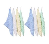 UKCOCO 8Pcs Cotton Baby Handkerchiefs, 6 Layer Washcloths, Super Absorbent and Easy to Wash, Portable for the Go or Use as Place Mat for Babies and Toddlers