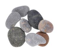 UKCOCO 8PCS DIY Polishing Pebbles for Smooth Mixed Color Drawing Painted Stones Hand Painted Creative Art Rocks for Garden Decoration and Craft Projects