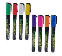 UKCOCO 8Pcs Erasable Liquid Chalk Markers for Glass Boards Window Markers with Vibrant Colors Yellow Pink Orange Green Blue Purple Red White Portable and Chalkboard Pens for DIY and Craft