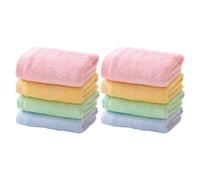 UKCOCO 8pcs Face Washing Towels Thick Soft Absorbent Cotton Washcloths for Babies with Multi-color Set Suitable for Daily Face and Body Cleaning