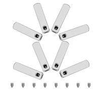 UKCOCO 8pcs Metal Shoelace Tips Replacement End Caps for Casual Shoes and Sneakers, Silver Square-Shaped Shoelace Heads with Adjustable Length and Versatile Application, DIY Shoe Lace
