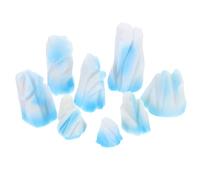 UKCOCO 8pcs Mini Ice Mountains Model Simulation Floeberg Figurine Glacier Landscape Decoration Fish Tank Aquarium Underwater Iceberg Ornaments