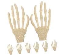 UKCOCO 8pcs Realistic Halloween Skeleton Hand Props Lifelike Severed Plastic Hands for Haunted House Zombie Premium Quality for Spooky Celebrations
