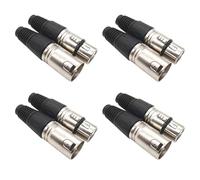 UKCOCO 8pcs Replacement Xlr Connector Microphone Cable Plug Solder Type | ABS Plastic and Zinc Alloy, Repair-friendly Build, for Studio Recording and Dmx Lighting Connections