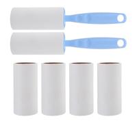 UKCOCO 8pcs Reusable Sticky Lint Rollers for Clothes and Pet Hair Removal, Compact Manual Portable Lint Cleaner with Refills, Blue for Travel and Home Use