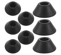 UKCOCO 8pcs Rubber Replacement Cane Tips for Walkers and Four Prong Canes, Non-Slip Rubber Ends with 1.2cm Central Hole, Easy Installation and Reliable Everyday Support for Indoor