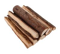 UKCOCO 8pcs Rustic 25cm Cedar Wood Fireplace Logs Bark, Decorative Firewood for Indoor Outdoor Fire Pit, Garden and Winter Event Heating Accessories