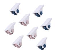 UKCOCO 8pcs Self-adhesive Storage Case Wheels Pulley Set Blue and Pink, Swivel Box Casters for Organizing Storage Bins, Trash Cans, and Furniture Accessories