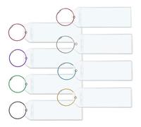 UKCOCO 8pcs Travel Luggage Tags with Stainless Steel Straps Connector and PVC Case, Portable Baggage Labels for Suitcases Name Id Cards, for Travel Use Assorted Style