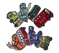 UKCOCO 9pcs Cartoon Car Embroidered Fabric Appliqué Patches for Clothes Sewing DIY Crafts Decoration, Iron-on Back Adhesive, Suitable for Jackets and Bags
