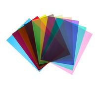 UKCOCO 9pcs Color Correction Gels Set Pvc Film Sheets for Flash Photography and Dj Lighting, Gel Filters for Creative Effects Random Color