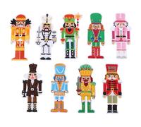 UKCOCO 9pcs Nutcracker Embroidered Iron-on Patches Christmas Appliques for Jackets Hats Bags, Holiday Repair and Decoration Sewing Transfers