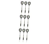 UKCOCO 9pcs Tiger Pattern Tail Wings Darts Aluminum Rod Flights Pin Type Needle Tipped for Players