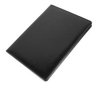 UKCOCO A5 Document Organizer Folder with Multiple Pockets, Black Portfolio Binder for Office Paper Storage and Contract Filing, Business File Holder for Document Management