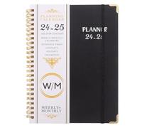 UKCOCO A5 Spiral Notebook Metal Coil, English Dated Planner 2025-2026