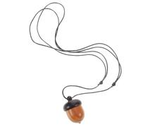 UKCOCO Acorn Pendant Necklace Wooden Charm for Jewelry Making Adjustable for Autumn Decorations