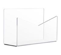 UKCOCO Acrylic Mail Organizer Desk Letter Holder with Envelope and Postcard Sorter, Desktop File and Book Support for Home Office Mail Sorting