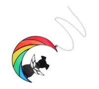 UKCOCO Acrylic Moon Dog Memorial Window Hanging Ornament Loss Remembrance Decor Versatile Acrylic Pendant for Dog Unique Home Decor for Living Room Bedroom Courtyard