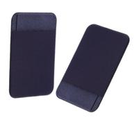 UKCOCO Adhesive Phone Wallet 2pcs Self-Adhesive PU Leather Card Holder for Mobile Phones Slim Sturdy Design in Navy Blue for Storing ID and Credit Cards