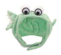 UKCOCO Adjustable Green Polyester Decorative Pet Hat for Dogs and Cats, Comfortable Crocodile Costume Headwear for Pets Parties and Holidays