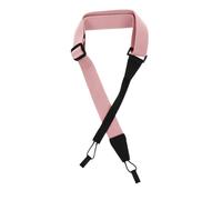 UKCOCO Adjustable Pink Ukulele Strap with Punch-free Button Design, Sturdy Microfiber and Cotton Material, Practical and Stylish Ukulele Shoulder Strap for Adult Players
