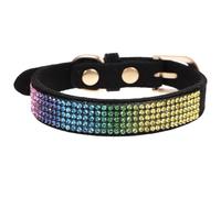 UKCOCO Adjustable Sparkling Cat Collar with Rhinestone Decoration, Comfortable Flannel Material, Safe and Suitable for Cats and Small Pets at Parties and Christmas Events