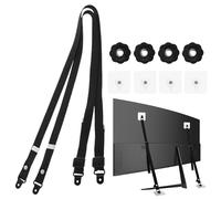 UKCOCO Adjustable Tv Anti-tip Straps 2pcs for Proofing and Furniture Safety, High Strength Material Secure Cabinet and Wardrobe Anchors for Home and Office Use