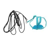 UKCOCO Adjustable Wear-resistant Parrot Harness Flight Rope, Lightweight Blue Parakeet Leash for Bird Flying Training and Outdoor Use, Suitable for Small to Medium Birds