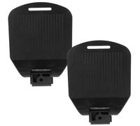 UKCOCO Adjustable Wheelchair Pedal Footrests for Safety and Security with Support Pole 2pcs in Black Pa Material Relieving Physical Strength, Suitable for People of Ages