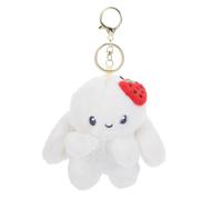 UKCOCO Adorable Strawberry Rabbit Plush Coin Purse Mini Change Purse for Keys Key Chain Decor for Bag Home
