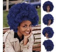 UKCOCO Afro Wig for Black Women Natural Afro Curly Texture Synthetic High Temperature Fiber Wig with Effortless Volume Boost and Easy Styling Suitable for Daily Use and Parties